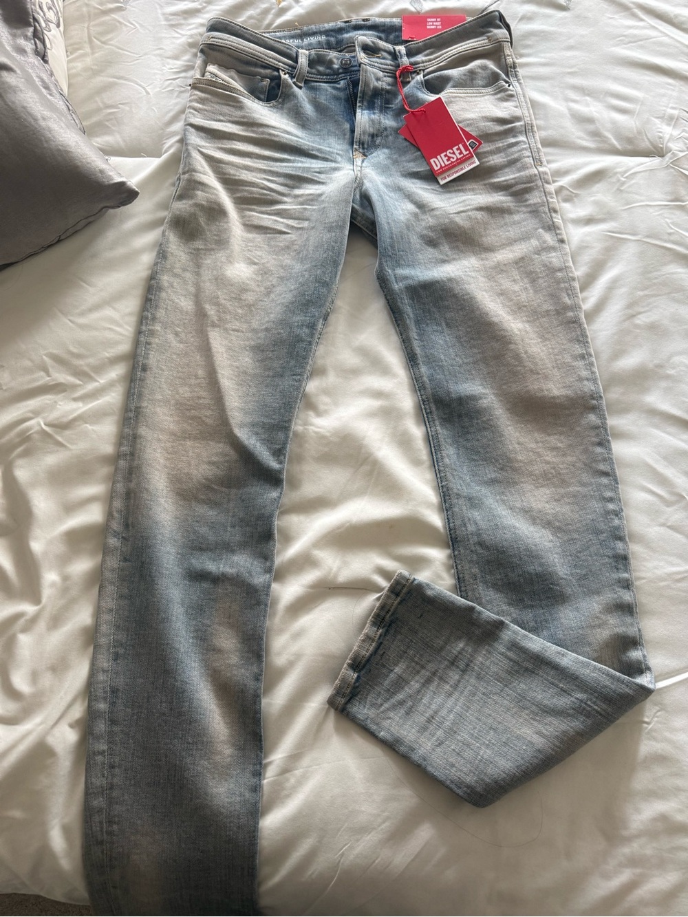 Diesel Women's Light Grey Skinny Jeans